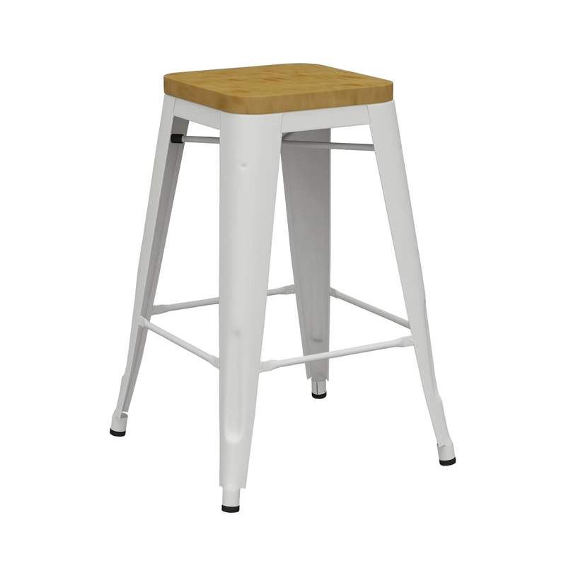 Furnlink Riviera 650 Stool With Timber Seat by Durafurn