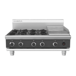 Cobra C9C-B 900mm Four Burner / Griddle Gas Cooktop - Bench Model