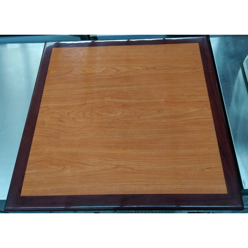 Cherry with Mahogany Edge Epoxy Resin  Coated Table Top 60x60