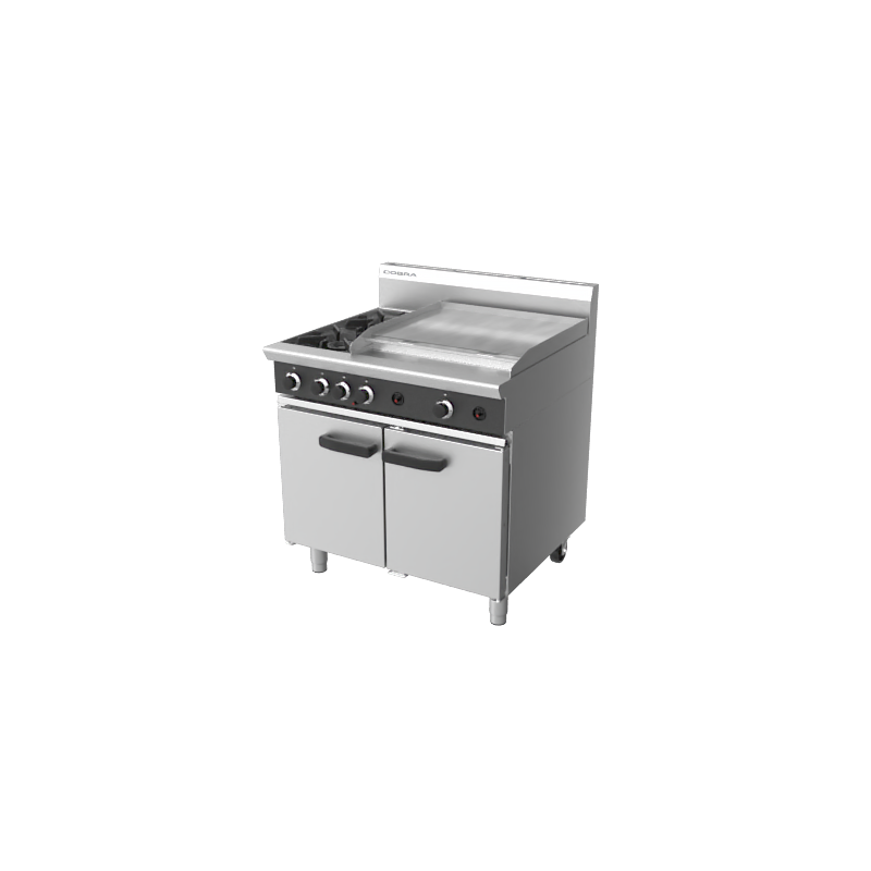 Cobra CR9B - 900mm Two Burner / Griddle Gas Range Static Oven