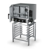 Turbofan EC40M5 and SK40A - Full Size 5 Tray Manual / Electric Combi Oven on a Stainless Steel Stand