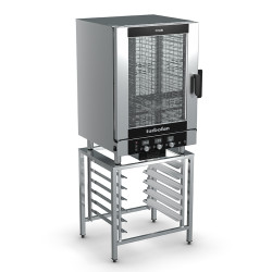 Turbofan EC40T10 and SK40-10A - Full Size 10 Tray Touch / Electric Combi Oven on a Stainless Steel Stand