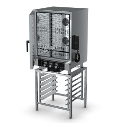 Turbofan EC40T10 and SK40-10A - Full Size 10 Tray Touch / Electric Combi Oven on a Stainless Steel Stand