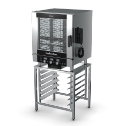 Turbofan EC40T7 and SK40A - Full Size 7 Tray Touch / Electric Combi Oven on a Stainless Steel Stand