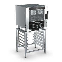 Turbofan EC40D5 and SK40A - Full Size 5 Tray Digital / Electric Combi Oven on a Stainless Steel Stand