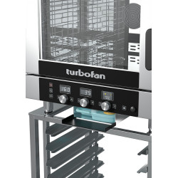 Turbofan EC40D5 and SK40A - Full Size 5 Tray Digital / Electric Combi Oven on a Stainless Steel Stand