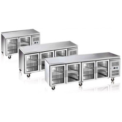 EXQUISITE - USC260G - COMMERCIAL KITCHEN UNDERBENCH CHILLER WITH GLASS DOORS