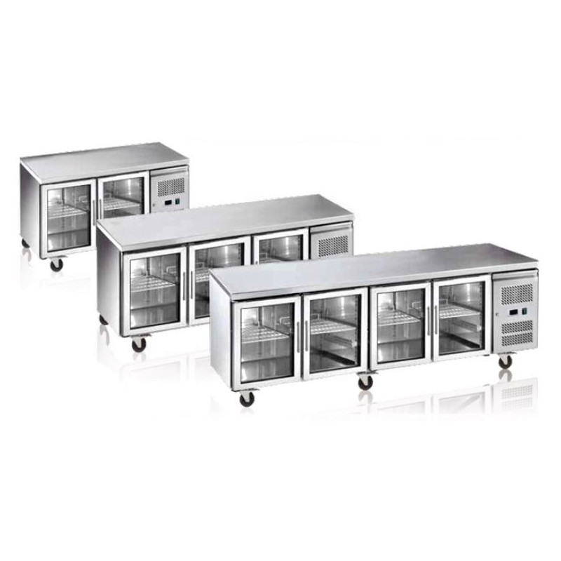 EXQUISITE - USC260G - COMMERCIAL KITCHEN UNDERBENCH CHILLER WITH GLASS DOORS