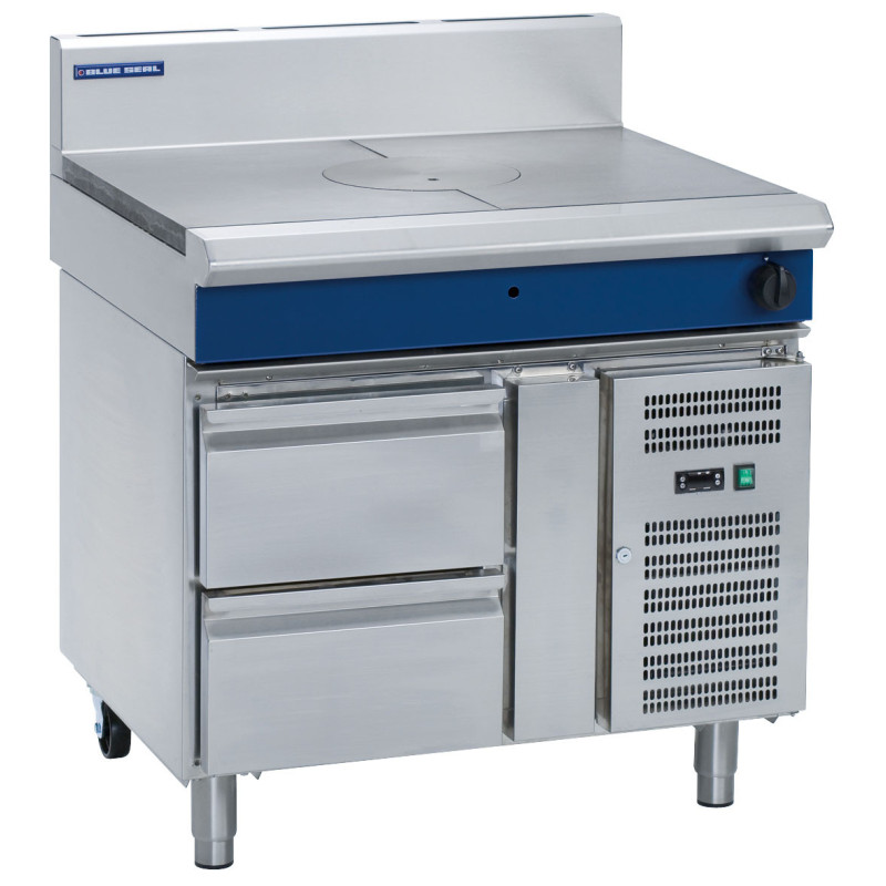 Blue Seal Evolution Series G57-RB - 900mm Gas Target Top ? Refrigerated Base