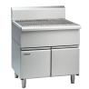 Waldorf 800 Series SF8900-CD - 900mm Solid Fuel Grill - 215mm Splashback Version - Cabinet Base with Doors