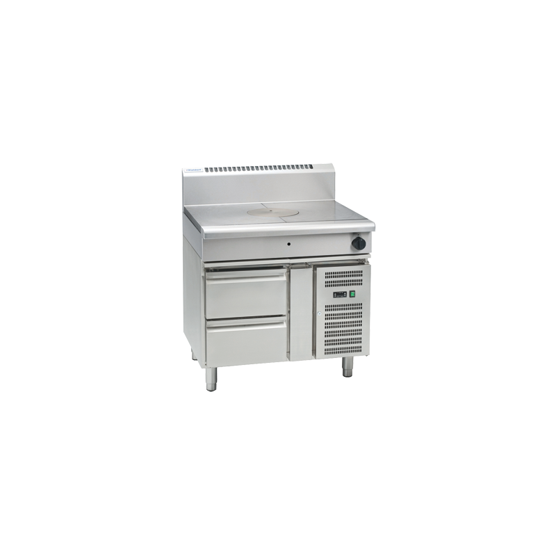 Waldorf 800 Series RN8100G-RB - 900mm Gas Target Top - Refrigerated Base