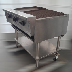 Used Goldstein RBA36L Combination Char Grill and Grill Plate