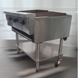 Used Goldstein RBA36L Combination Char Grill and Grill Plate