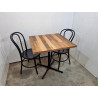 Used Decorative Timber Type Cafe Table Square