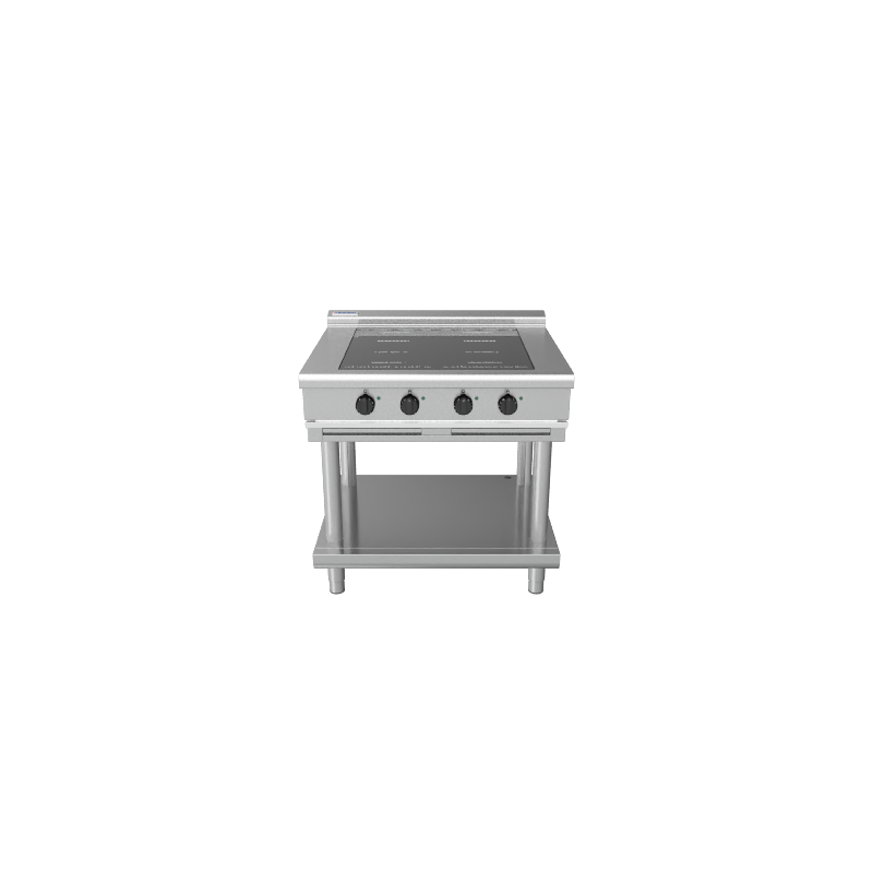 Waldorf 800 Series INL8400F-LS - 900mm Electric Induction Cooktop Low Back Version - Leg Stand