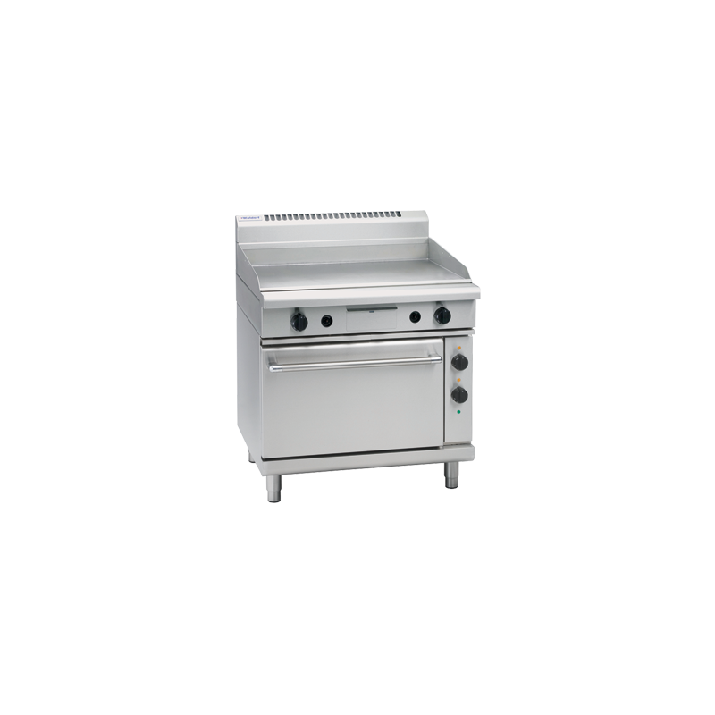 Waldorf 800 Series GPL8910E - 900mm Electric Griddle Static Oven Range Low Back Version