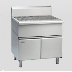 Waldorf 800 Series SF8120-CD - 1200mm Solid Fuel Grill - 215mm Splashback Version - Cabinet Base with Doors