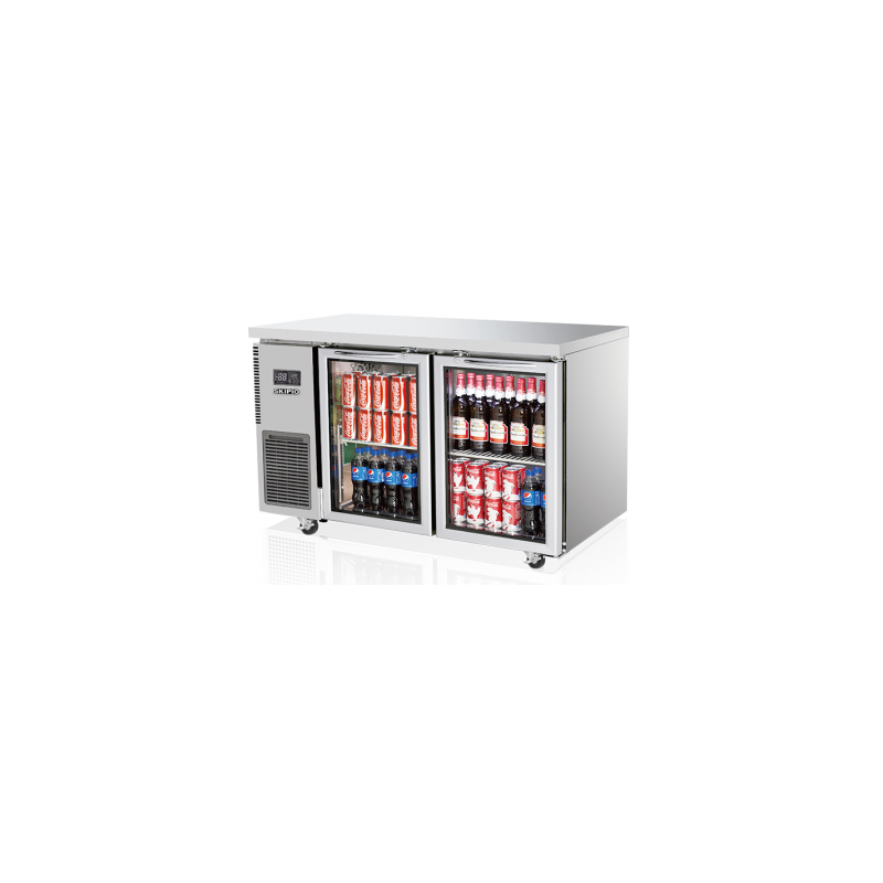 AONEMASTER UNDER COUNTER GLASS DOOR SGR12-2 REFRIGERATOR