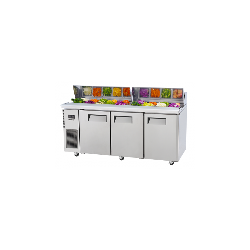 Aonemaster Salad Side Prep Table with Hood Lid SHR18-3