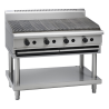 Waldorf 800 Series CHL8120G-LS - 1200mm Gas Chargrill Low Back Version ? Leg Stand