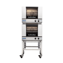 Turbofan E22M3/2C - Half Size Tray Manual Electric Convection Ovens Double Stacked With Castor Base Stand