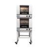 Turbofan E22M3/2C - Half Size Tray Manual Electric Convection Ovens Double Stacked With Castor Base Stand