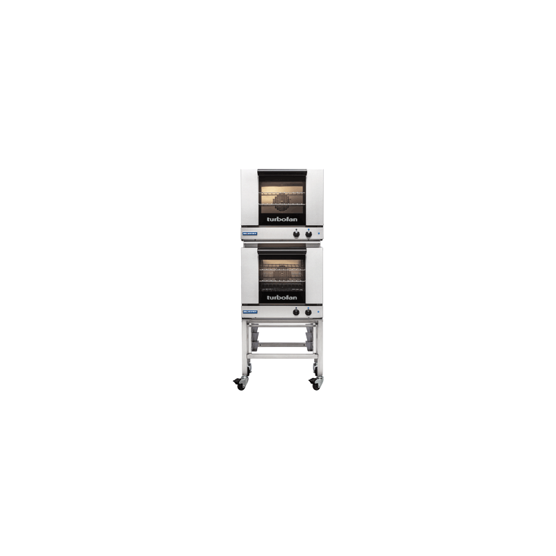 Turbofan E23M3/2 - Half Size Tray Manual Electric Convection Ovens Double Stacked