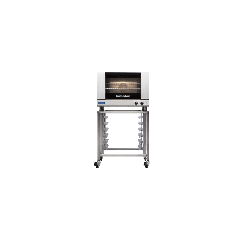 Turbofan E27M3 - Full Size Tray Manual Electric Convection Oven on a Stainless Steel Stand