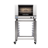 Turbofan E27M3 - Full Size Tray Manual Electric Convection Oven on a Stainless Steel Stand