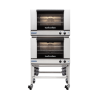 Turbofan E27M3/2C - Full Size Tray Manual Electric Convection Ovens Double Stacked With Castor Base Stand