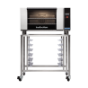 Turbofan E27T2 - Full Size Electric Convection Oven Touch Screen Control on a Stainless Steel Stand