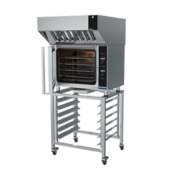 Turbofan E31D4 and SK2731 Stand -Full Size Tray Digital Electric Convection Oven on a Stainless Steel Stand