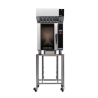 Turbofan E33T5 - Full Size Tray Touch Screen Electric Convection Oven with Halton Ventless Hood on a Stainless Steel Stand