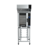 Turbofan E33T5 - Full Size Tray Touch Screen Electric Convection Oven with Halton Ventless Hood on a Stainless Steel Stand