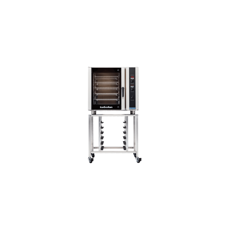 Turbofan E35D6-30 and SK35 - Full Size Digital / Electric Convection Oven on a Stainless Steel Stand