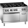 Angelo Po 2S1FA0G 6 BURNER GAS RANGE WITH GAS STATIC OVEN AND CABINET Icon7000