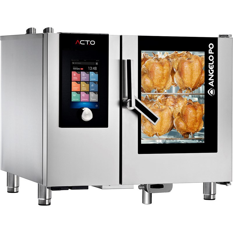 Angelo Po AT61ECW ACT.O ELECTRIC COMBI POULTRY OVEN WITH AUTOMATIC WASHING DISPENSER