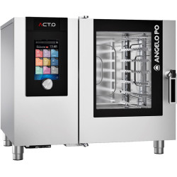 Angelo Po AT61EWR ACT.O ELECTRIC COMBI OVEN 6X1/1 GN WITH DISPENSER FOR AUTOMATIC WASHING AND WITH RIGHT-HAND DOOR OPENING