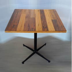 Used Decorative Timber Type Cafe Table Square