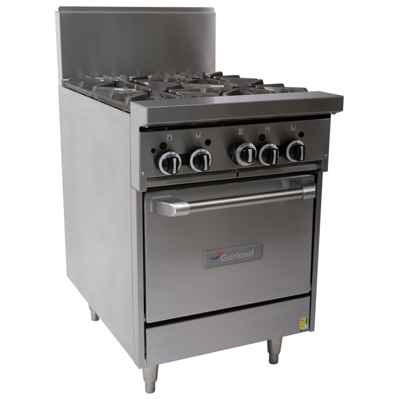 Garland GF24-4L-NG Restaurant Range 600mm Wide 4 Open Burner w Oven Nat Gas