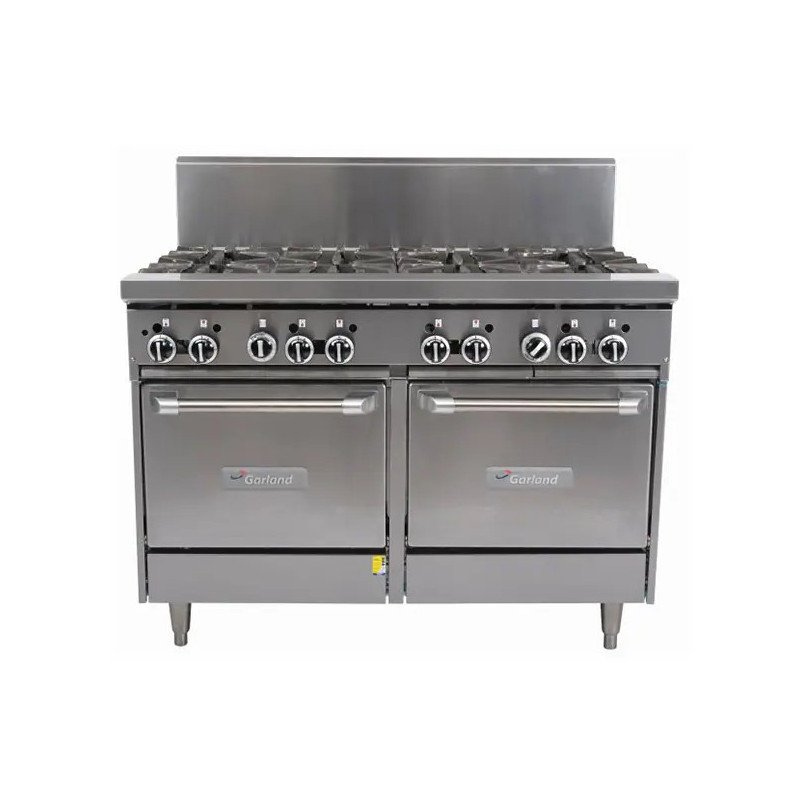 Garland GF48-8LL-NG Restaurant Range 1200mm Wide 8 Burner w 2 Ovens NG