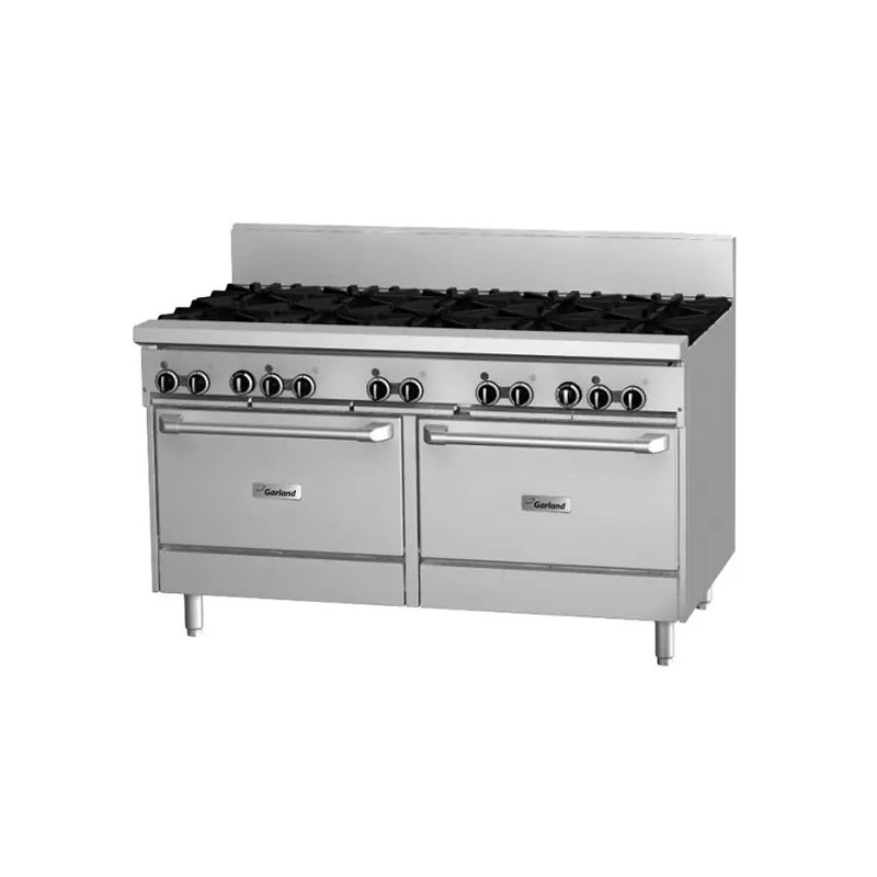 Garland GF60-10RR-NG Restaurant Range 1500mm Wide 10 Burner w 2 Ovens Nat Gas