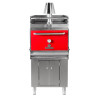 Mibrasa HMB-AB-SB-110-RED Charcoal Oven With Cupboard- Heating Rack- One Grill Shelf And Standard