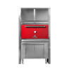 Mibrasa HMB-AC-110-RED Charcoal Oven With Full Cupboard-One Grill Shelf And Standard Accessories