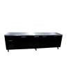 Williams HB4USBHC Boronia -  Four Door Black Colorbond Under Counter Display Refrigerator