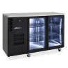 Williams HC2UGBHC Cameo - Two Door Black Colorbond Under Counter Display Refrigerator