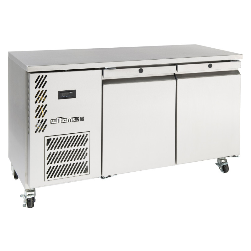 Williams LO2USSHC Opal - Two Door Stainless Steel Under Counter Storage Freezer