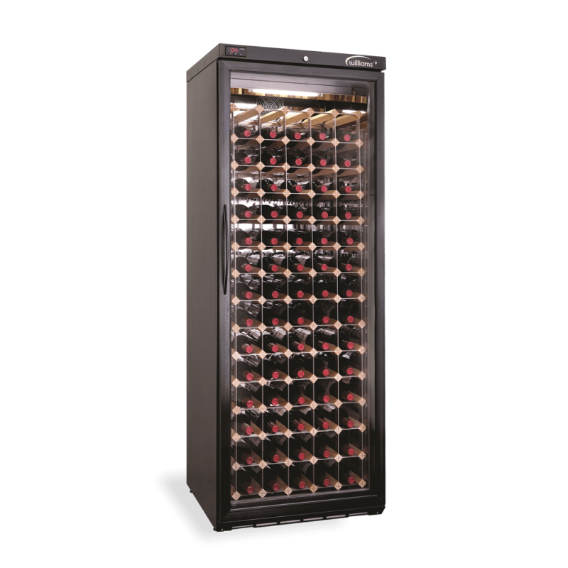 Williams BC95W-DR Wine Cabinet - One Door Black Upright Wine Display Refrigerator