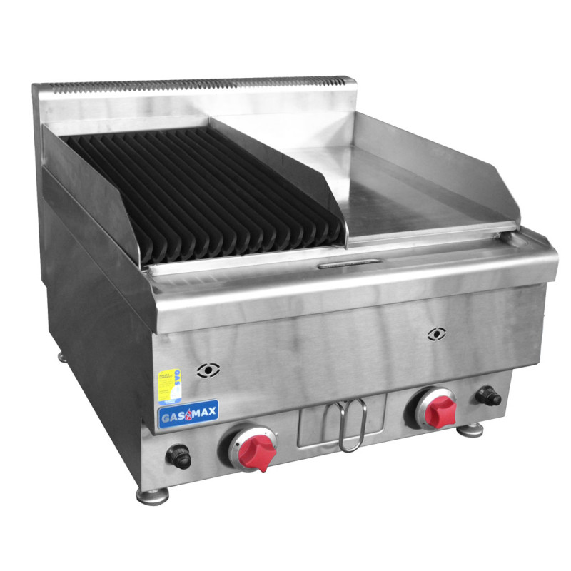 Gasmax  JUS-TRGH60LPG GASMAX Benchtop LPG Gas Combo 1/2 Char & 1/2 Griddle