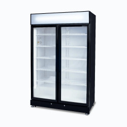 Bromic GM1000LBECO Upright Display Fridge - 960L - 2 Doors - Flat Glass